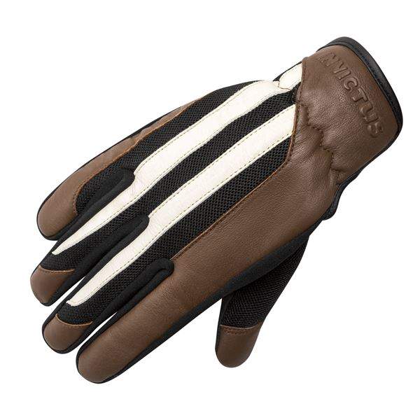 Guantes cafe racer piel de cabra DEGEND INDUS marrón membrana